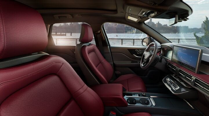 The available Perfect Position front seats in the 2025 Lincoln Corsair® SUV are shown. | Friendly Lincoln in Monroe MI