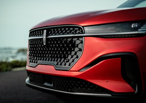 The sleek grille of a 2025 Lincoln Nautilus® SUV with the available Jet Appearance Package makes a bold statement. | Friendly Lincoln in Monroe MI