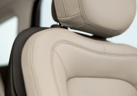 Fine craftsmanship is shown through a detailed image of front-seat stitching. | Friendly Lincoln in Monroe MI