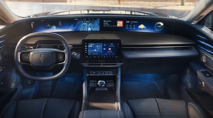 A large panoramic display is shown on the dashboard of a 2026 Lincoln Nautilus® SUV | Friendly Lincoln in Monroe MI