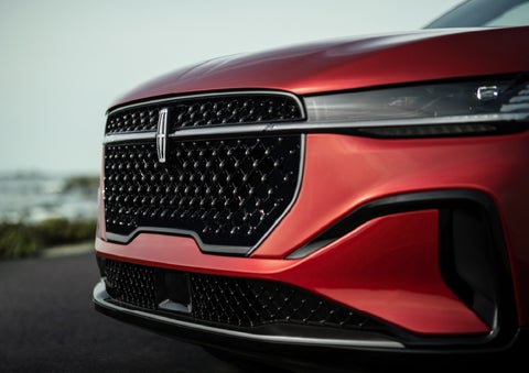 The sleek grille of a 2026 Lincoln Nautilus® SUV with the available Jet Appearance Package makes a bold statement. | Friendly Lincoln in Monroe MI