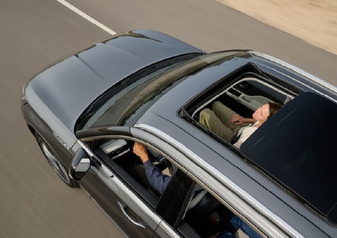 The available panoramic Vista Roof® of a 2027 Lincoln Aviator® SUV is open. | Friendly Lincoln in Monroe MI