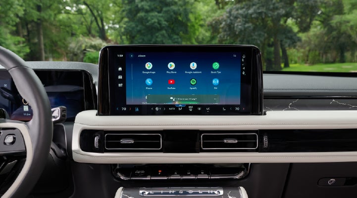 The center touchscreen inside a 2027 Lincoln Aviator® Black Label™ SUV | Friendly Lincoln in Monroe MI
