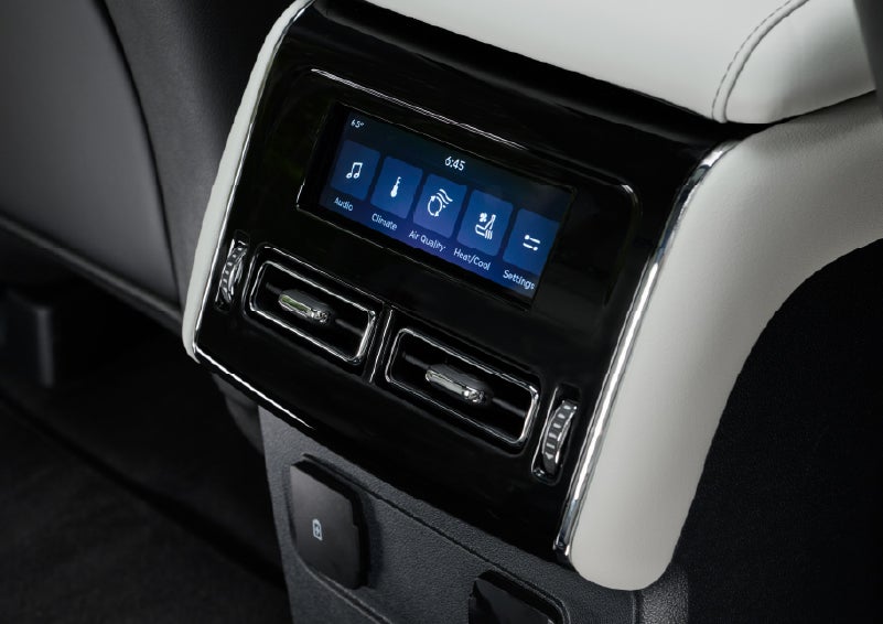 The second row touch screen displays audio and temperature control settings. | Friendly Lincoln in Monroe MI